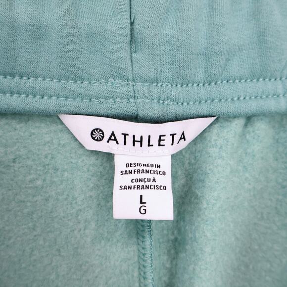 NWT Athleta Forever Fleece High-Rise Fleece Jogger In Juniper Green Size Large - Picture 7 of 10